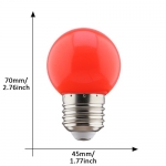 E27 led lamp 1W rood