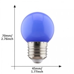 E27 led lamp 1W blauw