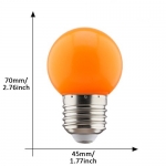 E27 led lamp 1W oranje