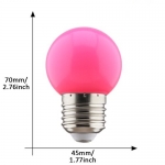 E27 led lamp 1W roze