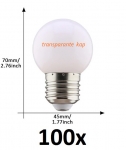 E27 led lamp 1W extra warm wit 2000K transparant - grootverpakking 100x