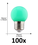 E27 led lamp 1W groen grootverpakking