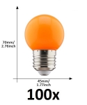 E27 led lamp 1W oranje grootverpakking