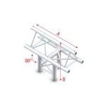 Pro 30 driehoektruss 90 graden T-stuk apex Up