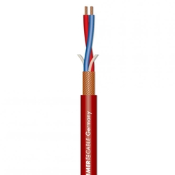 Stage 22 Highflex microfoonkabel 2x0,22mm rood, knip p/m