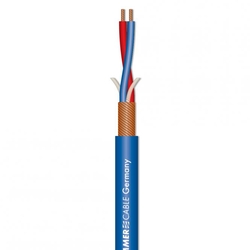 Stage 22 Highflex microfoonkabel 2x0,22mm blauw, knip p/m