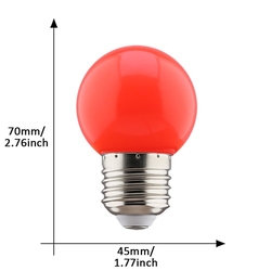 E27 led lamp 1W rood
