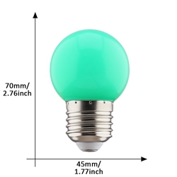 E27 led lamp 1W groen