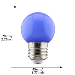 E27 led lamp 1W blauw