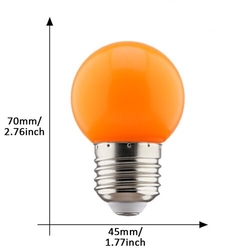 E27 led lamp 1W oranje