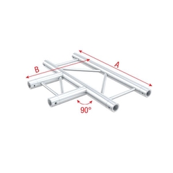 Pro 30 hoektruss 90 graden t-stuk horizontaal