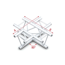 Pro 30 driehoektruss 90 graden 4-weg horizontaal