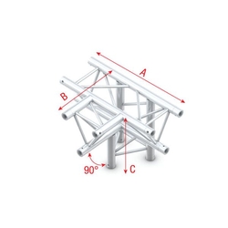 Pro 30 driehoektruss 90 graden T-stuk + down